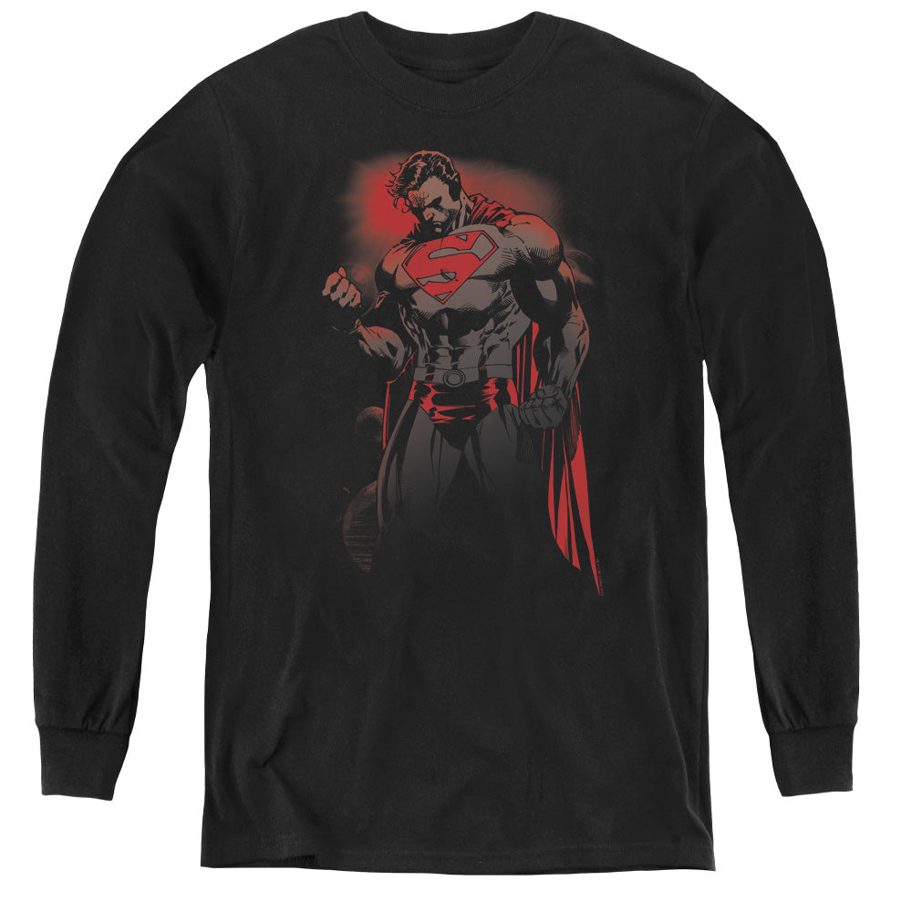 Superman - Red Son - Youth Long Sleeve Tee - Black