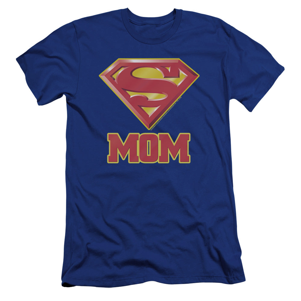 Superman - Super Mom-premuim Canvas Adult Slim Fit 30/1 - Royal Blue