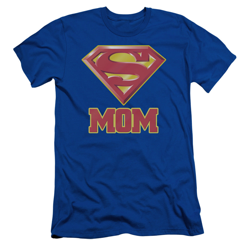 Superman - Super Mom - Short Sleeve Adult 30/1 - Royal Blue T-shirt