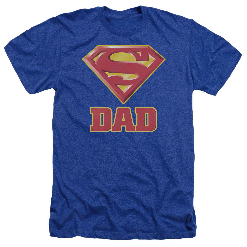 Superman - Super Dad - Adult Heather - Royal Blue