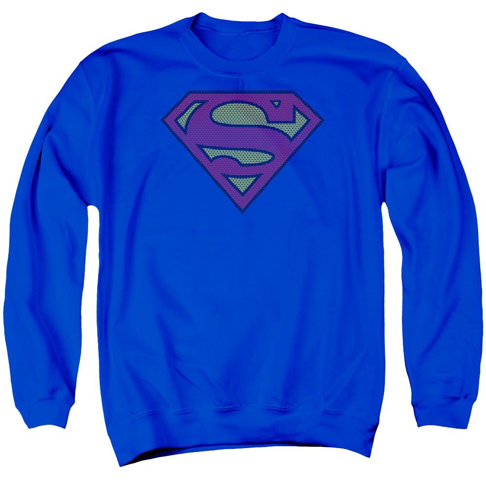 Superman - Little Logos - Adult Crewneck Sweatshirt - Royal Blue