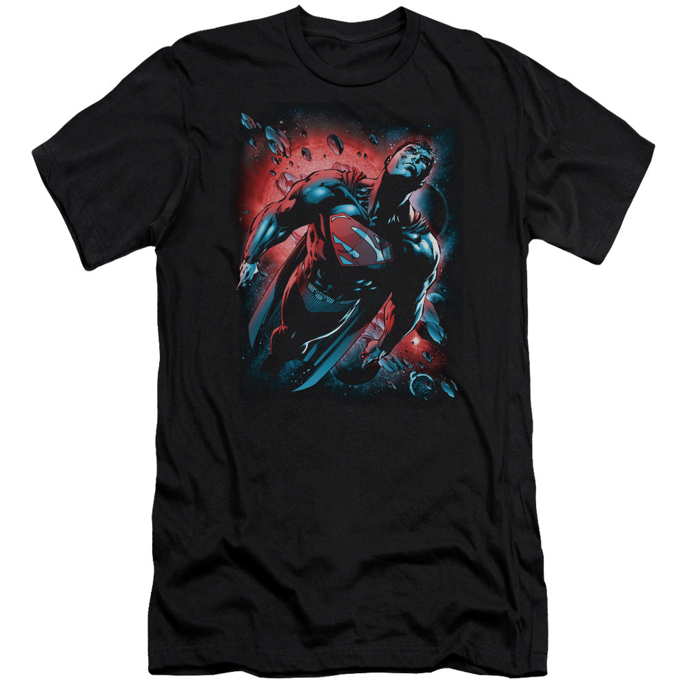 SUPERMAN RED SUN - S/S ADULT 30/1 - BLACK T-Shirt