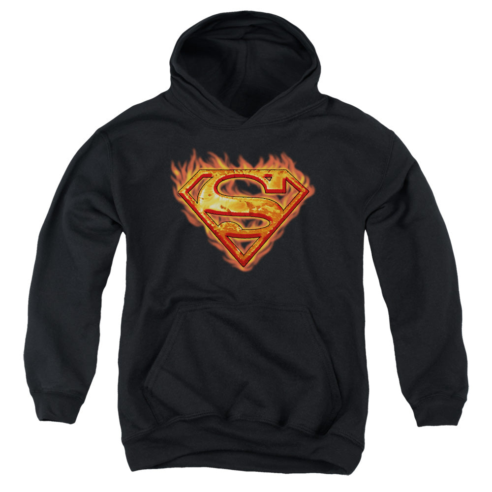 Superman - Hot Metal - Youth Pull-over Hoodie - Black