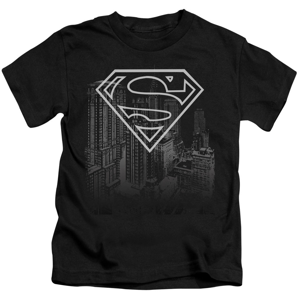 SUPERMAN SKYLINE - S/S JUVENILE 18/1 - BLACK - T-Shirt