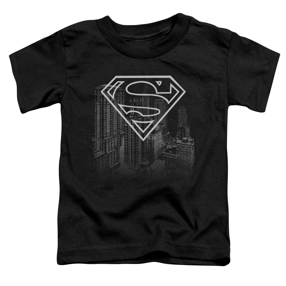 Superman - Skyline - Short Sleeve Toddler Tee - Black T-shirt