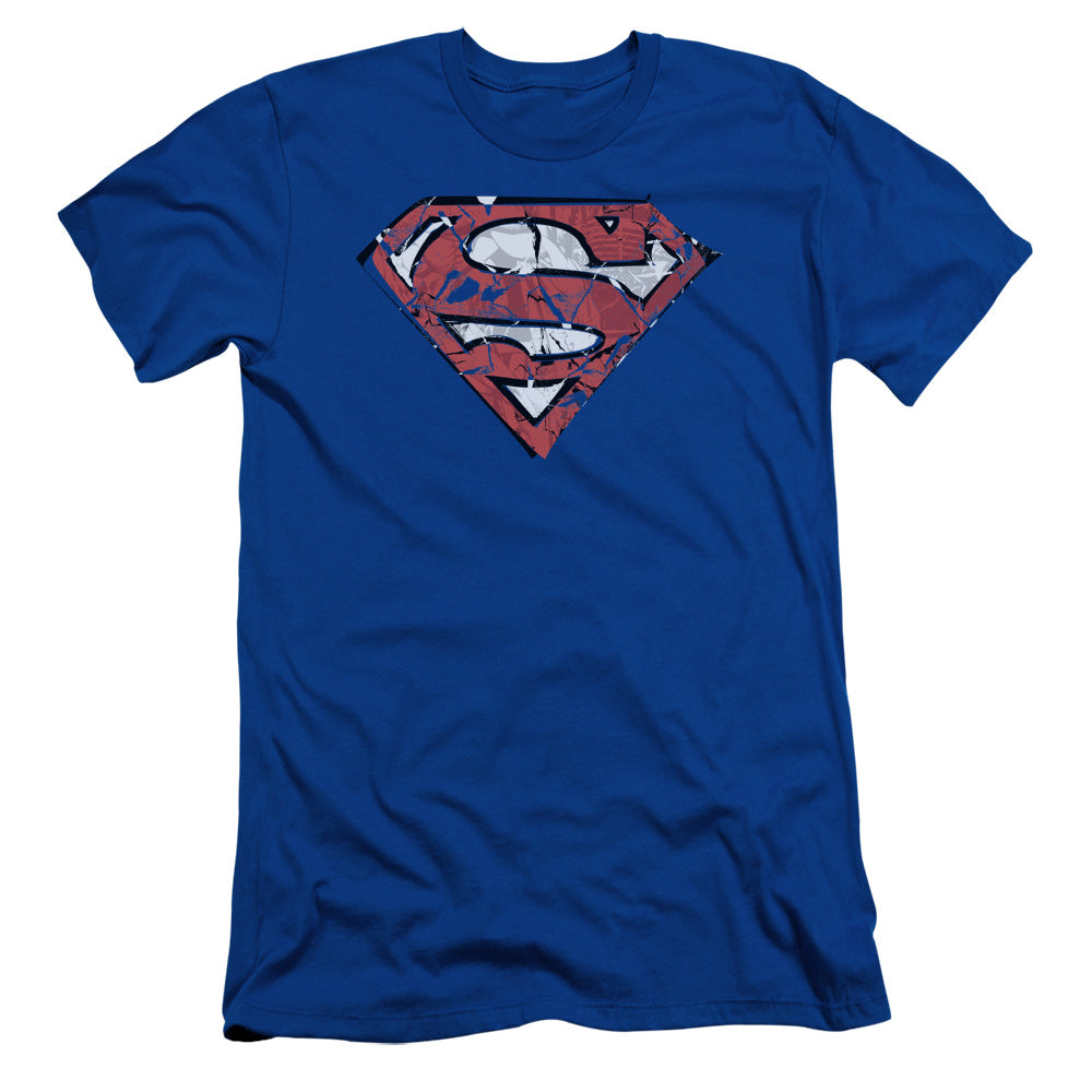 Superman - Ripped And Shredded - Short Sleeve Adult 30/1 - Royal Blue T-shirt