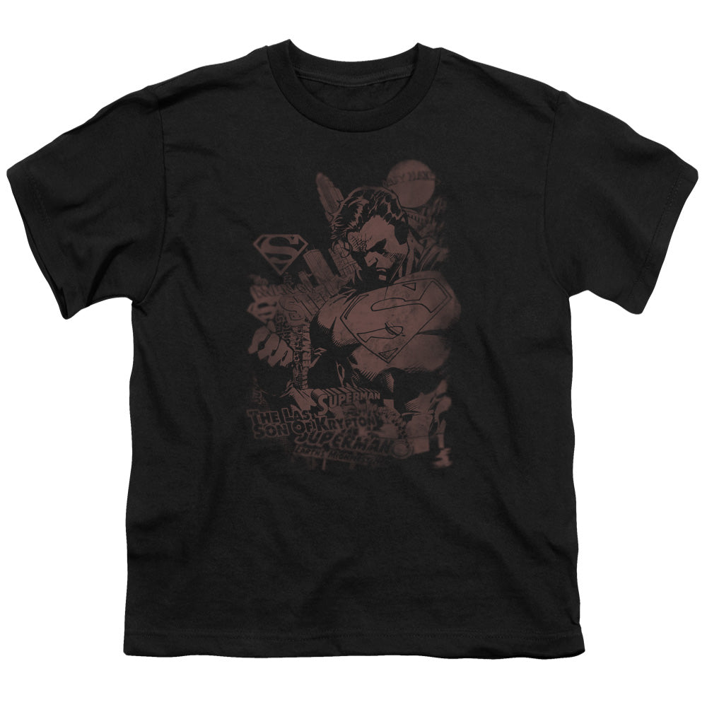 Superman - Somber Power - Short Sleeve Youth 18/1 - Black T-shirt