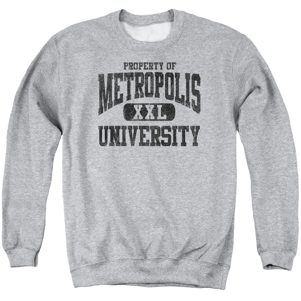 Superman - Property Of Mu - Adult Crewneck Sweatshirt - Athletic Heather