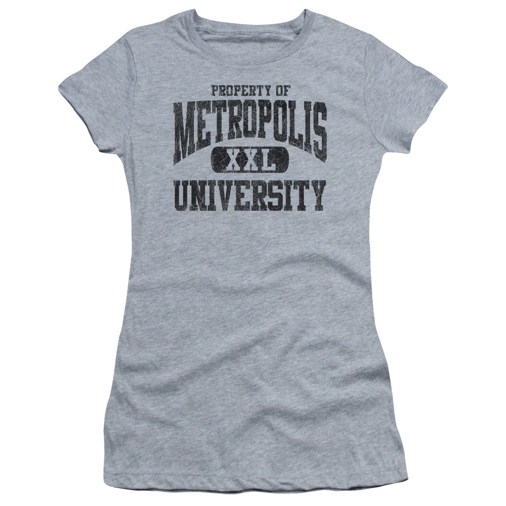 Superman - Property Of Mu - Short Sleeve Junior Sheer - Athletic Heather T-shirt