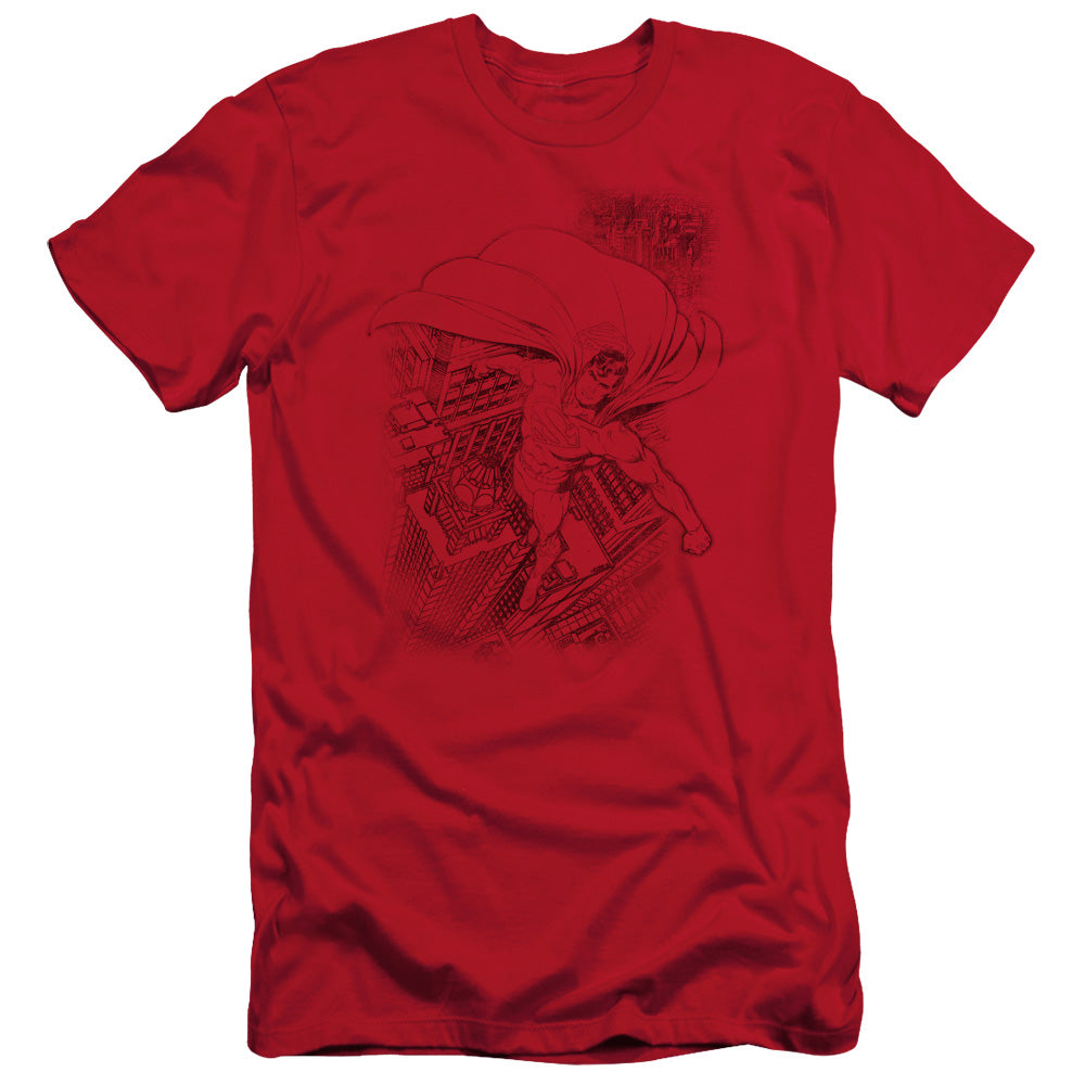SUPERMAN IN THE CITY - S/S ADULT 30/1 - RED T-Shirt