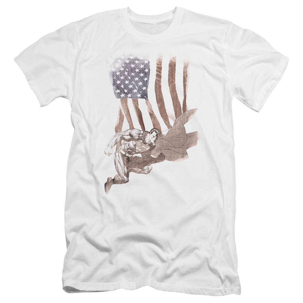 Superman - Super American-premuim Canvas Adult Slim Fit 30/1 - White