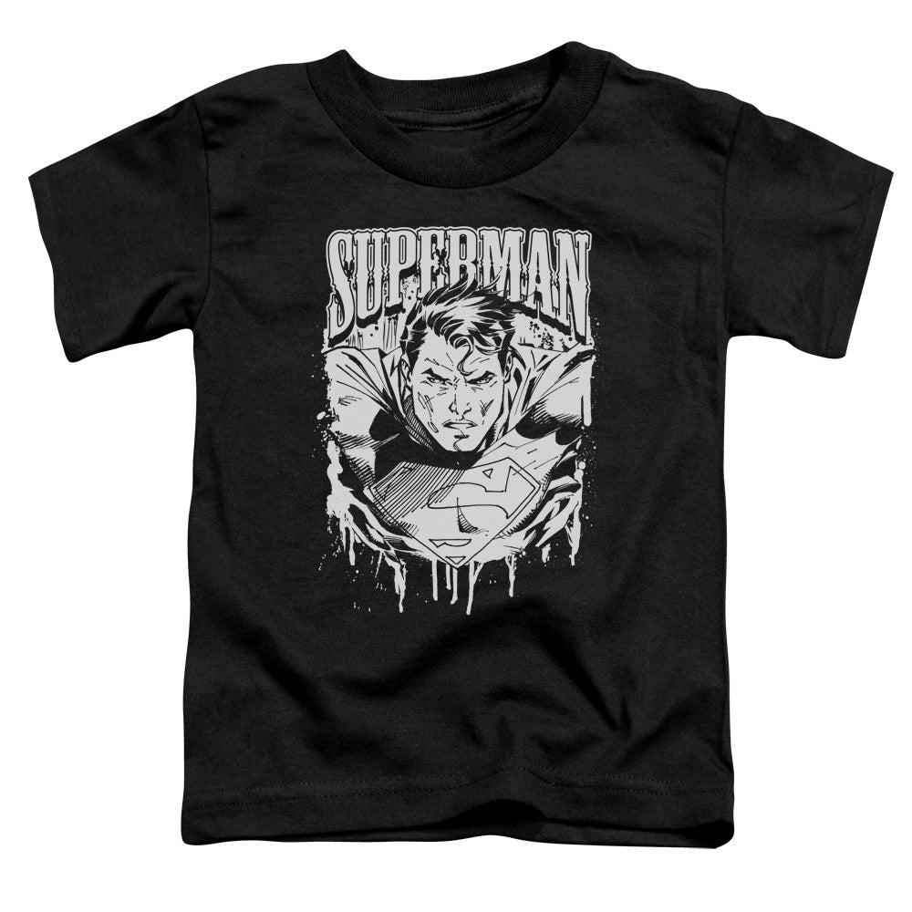 Superman - Super Metal - Short Sleeve Toddler Tee - Black T-shirt
