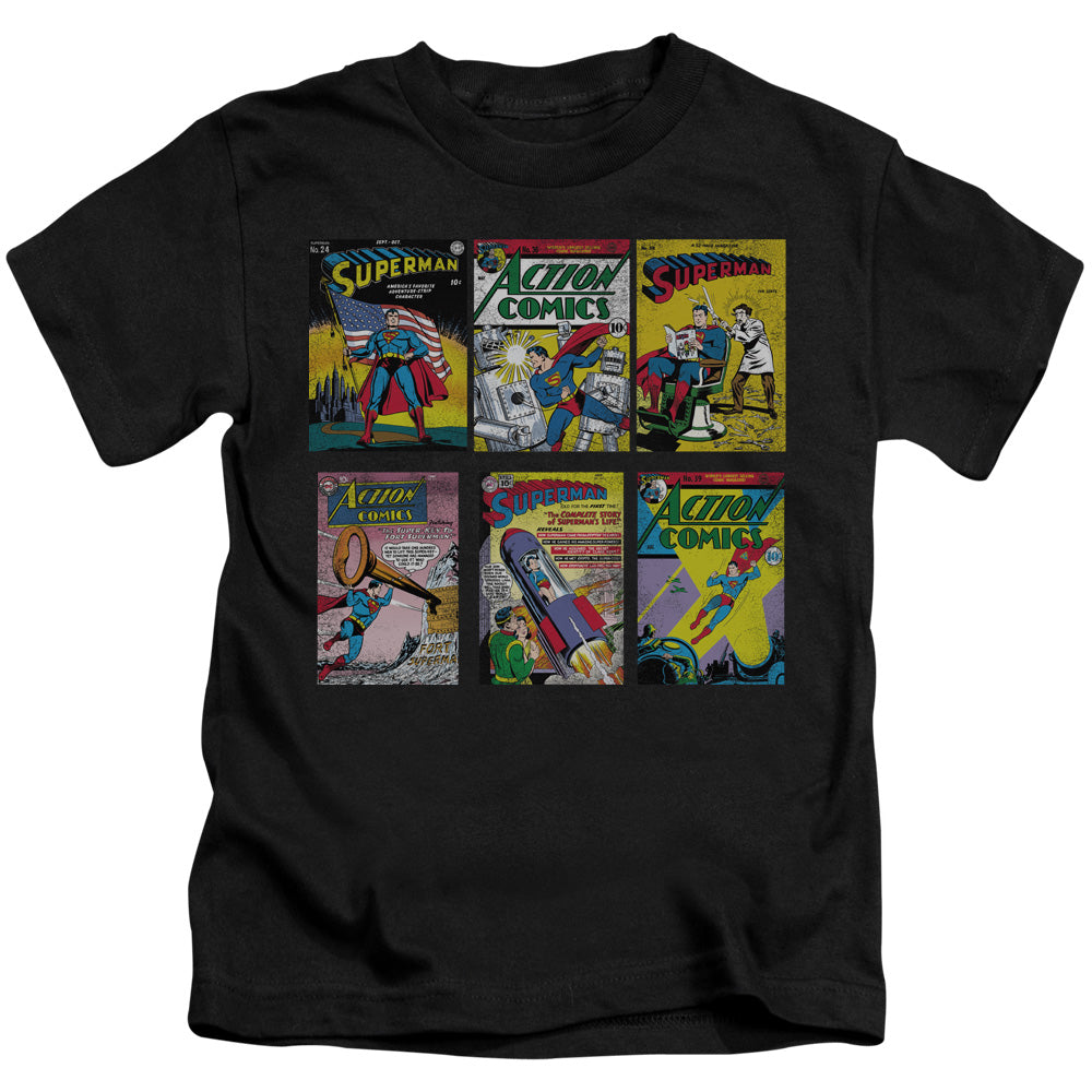 SUPERMAN SM COVERS - S/S JUVENILE 18/1 - BLACK - T-Shirt