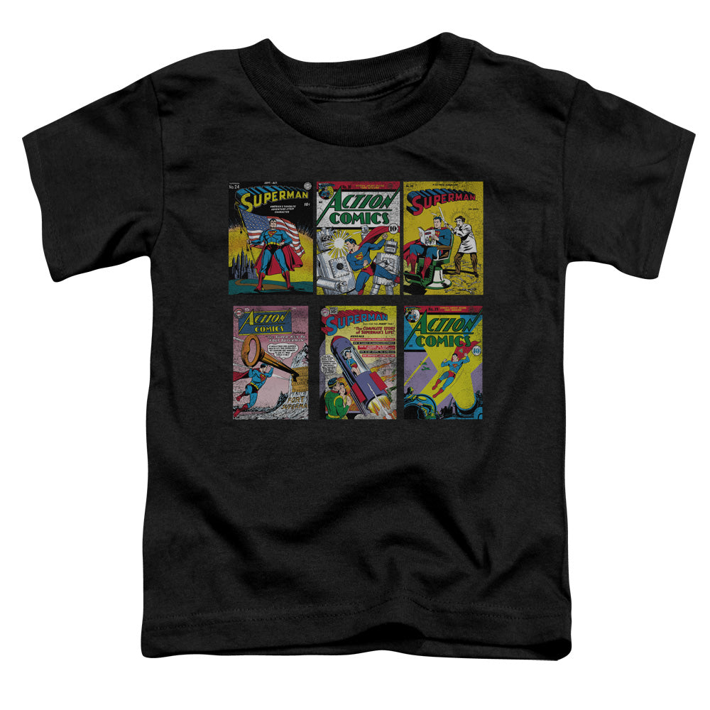 Superman - Sm Covers - Short Sleeve Toddler Tee - Black T-shirt