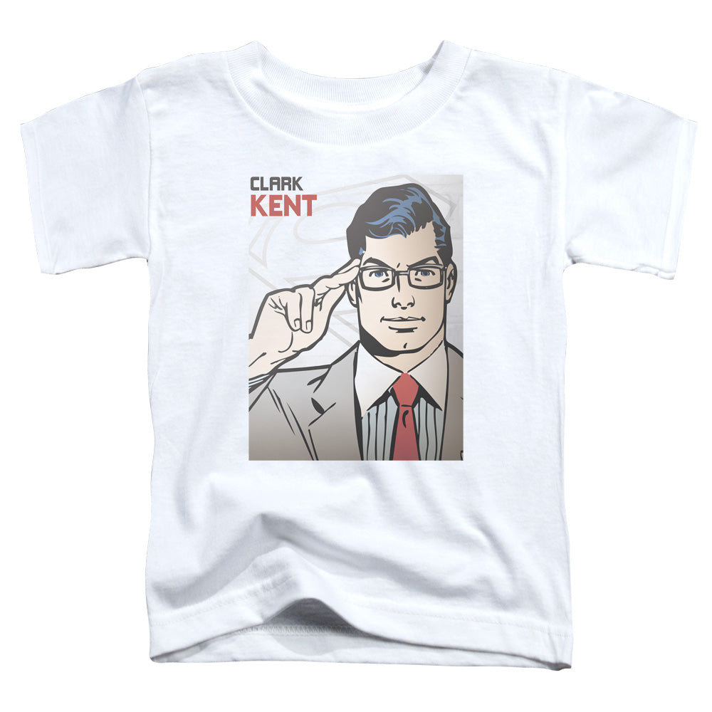 Superman(Dc) - Clark Kent Cover - Short Sleeve Toddler Tee - White T-shirt