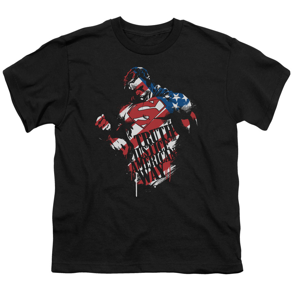 SUPERMAN THE AMERICAN WAY - S/S YOUTH 18/1 - BLACK T-Shirt