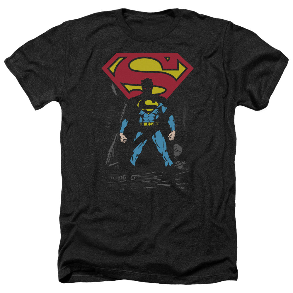 Superman - Dark Alley - Adult Heather-black