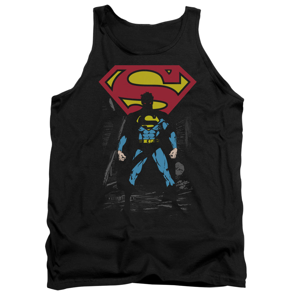 Superman - Dark Alley - Adult Tank - Black