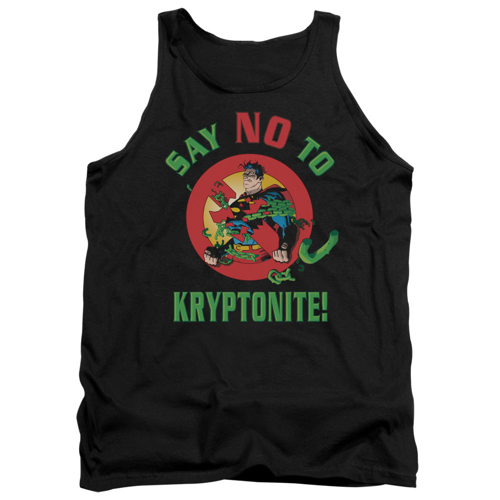 Superman - Say No To Kryptonite - Adult Tank - Black