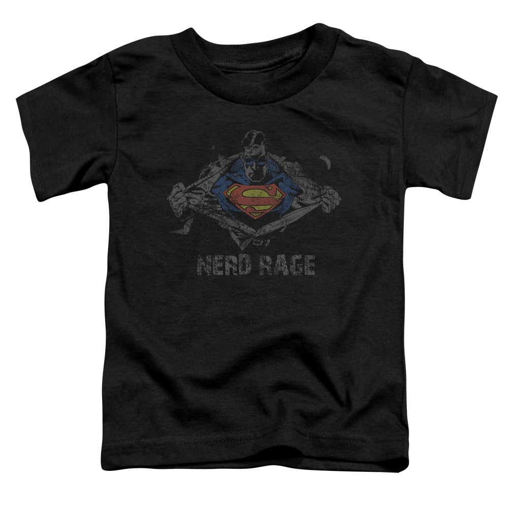 Superman - Nerd Rage - Short Sleeve Toddler Tee - Black T-shirt