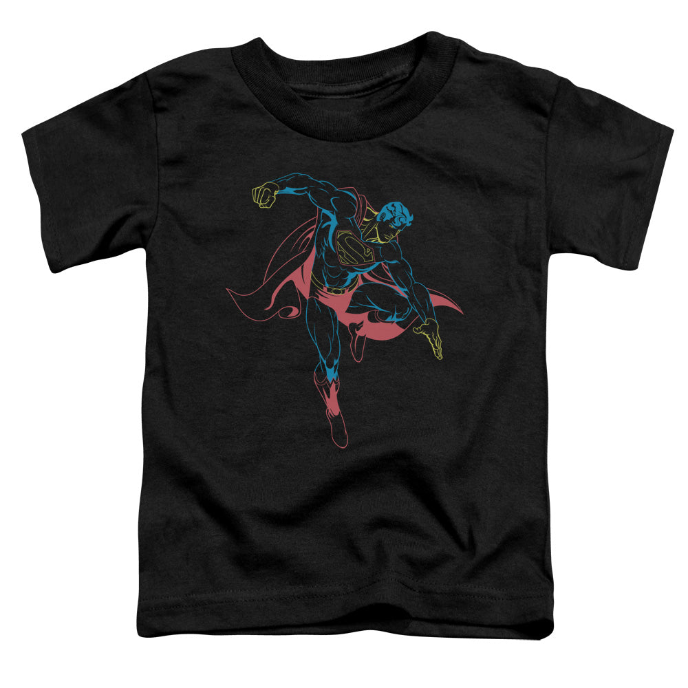 Superman - Neon Superman - Short Sleeve Toddler Tee - Black T-shirt