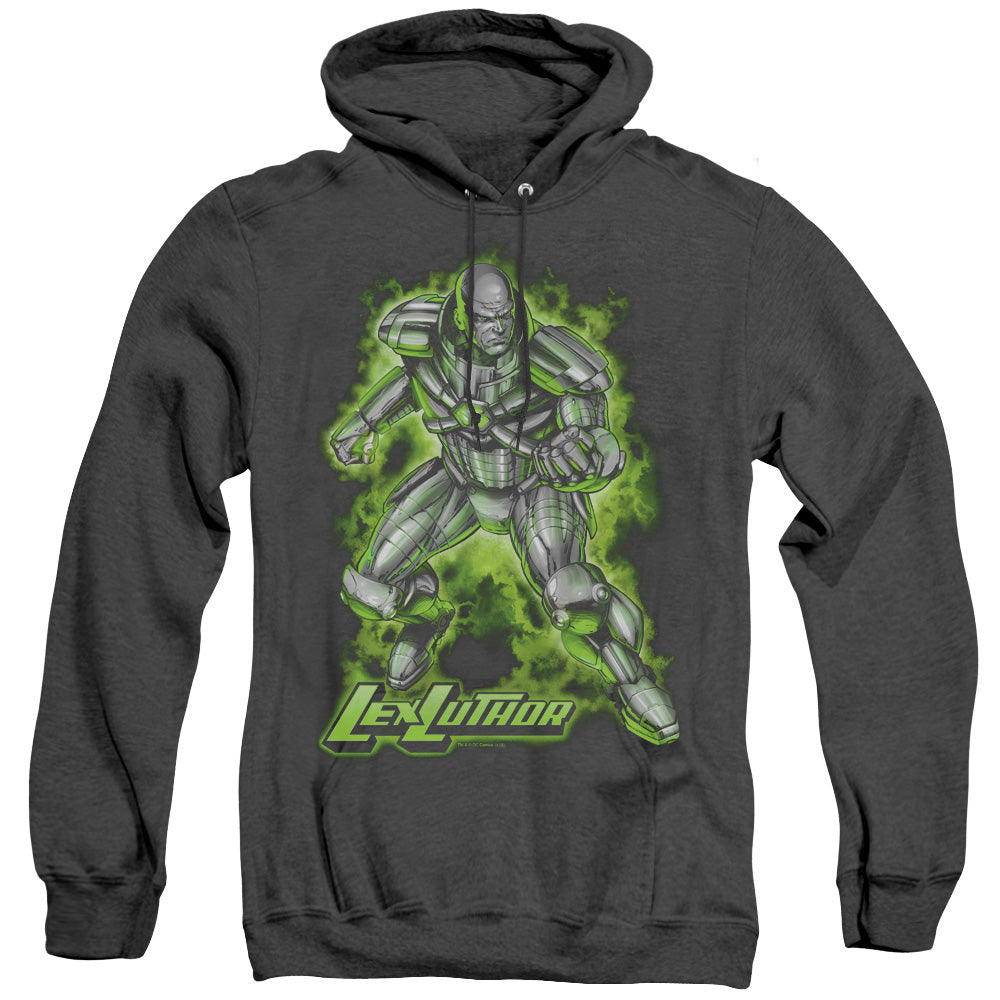 Superman - Kryptonite Powered - Adult Heather Hoodie - Black