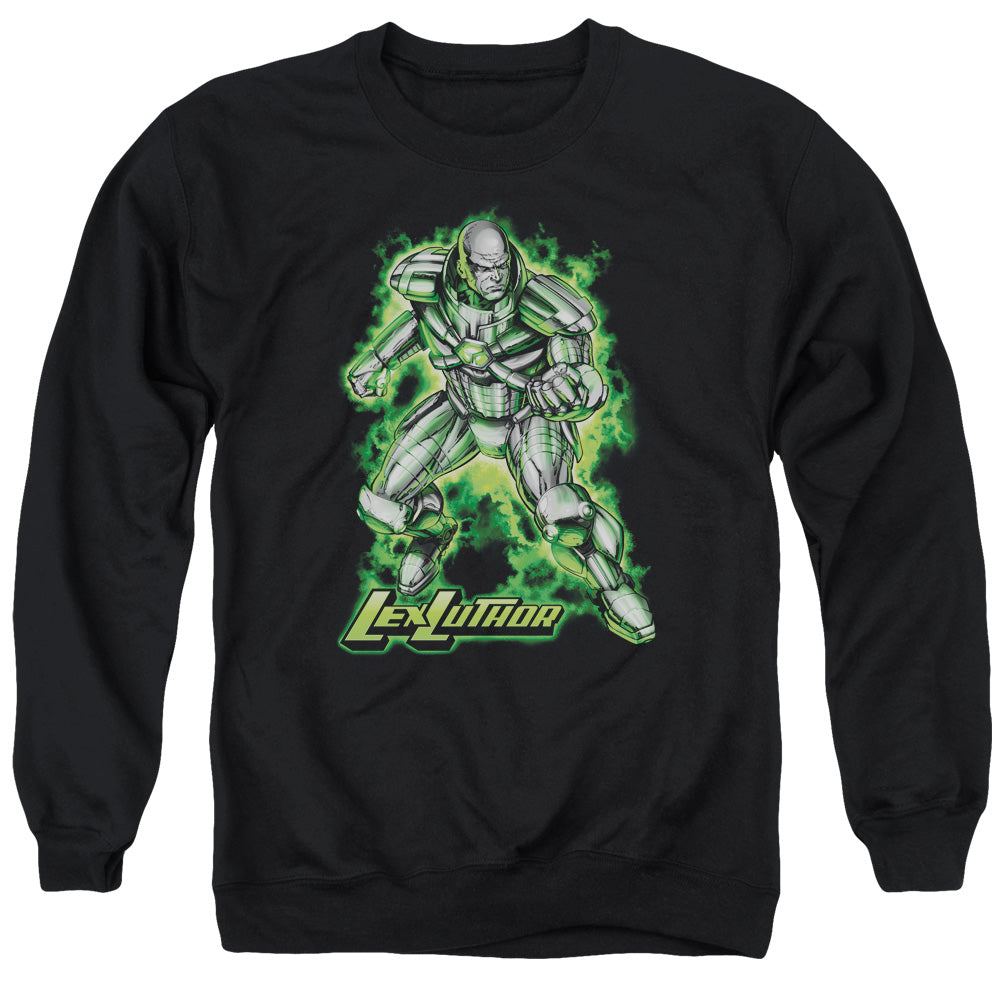 Superman - Kryptonite Powered - Adult Crewneck Sweatshirt - Black