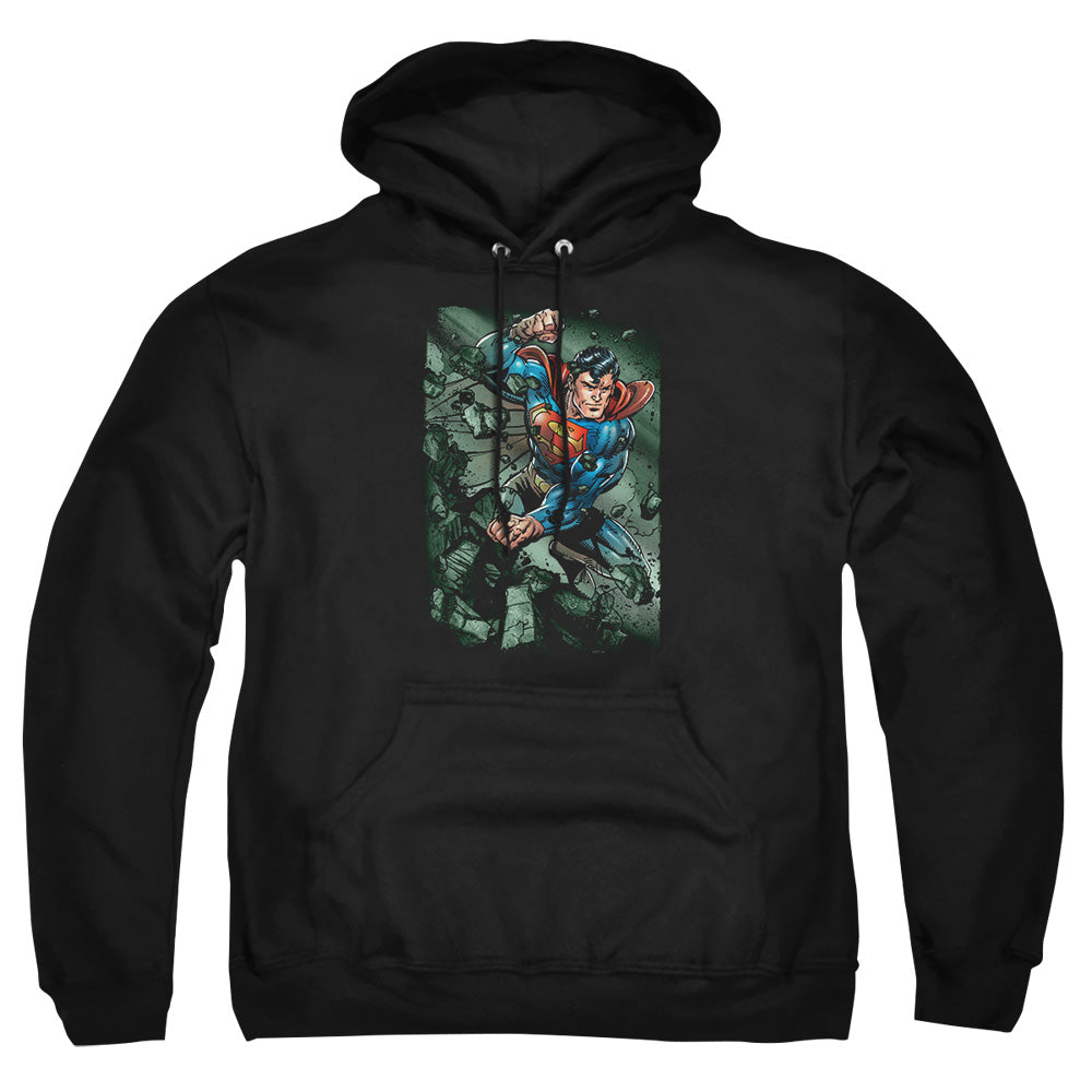 Superman - Indestructible - Adult Pull-over Hoodie - Black