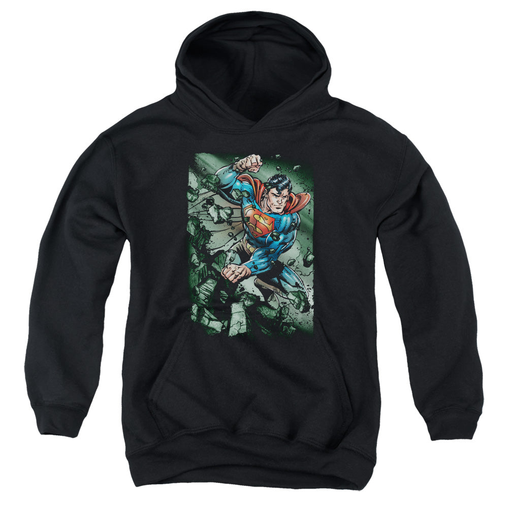 Superman - Indestructible - Youth Pull-over Hoodie - Black