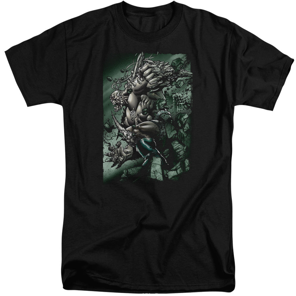 Superman - Doomsday Destruction - Short Sleeve Adult Tall - Black T-shirt