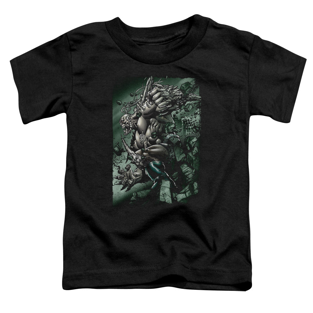Superman - Doomsday Destruction - Short Sleeve Toddler Tee - Black T-shirt