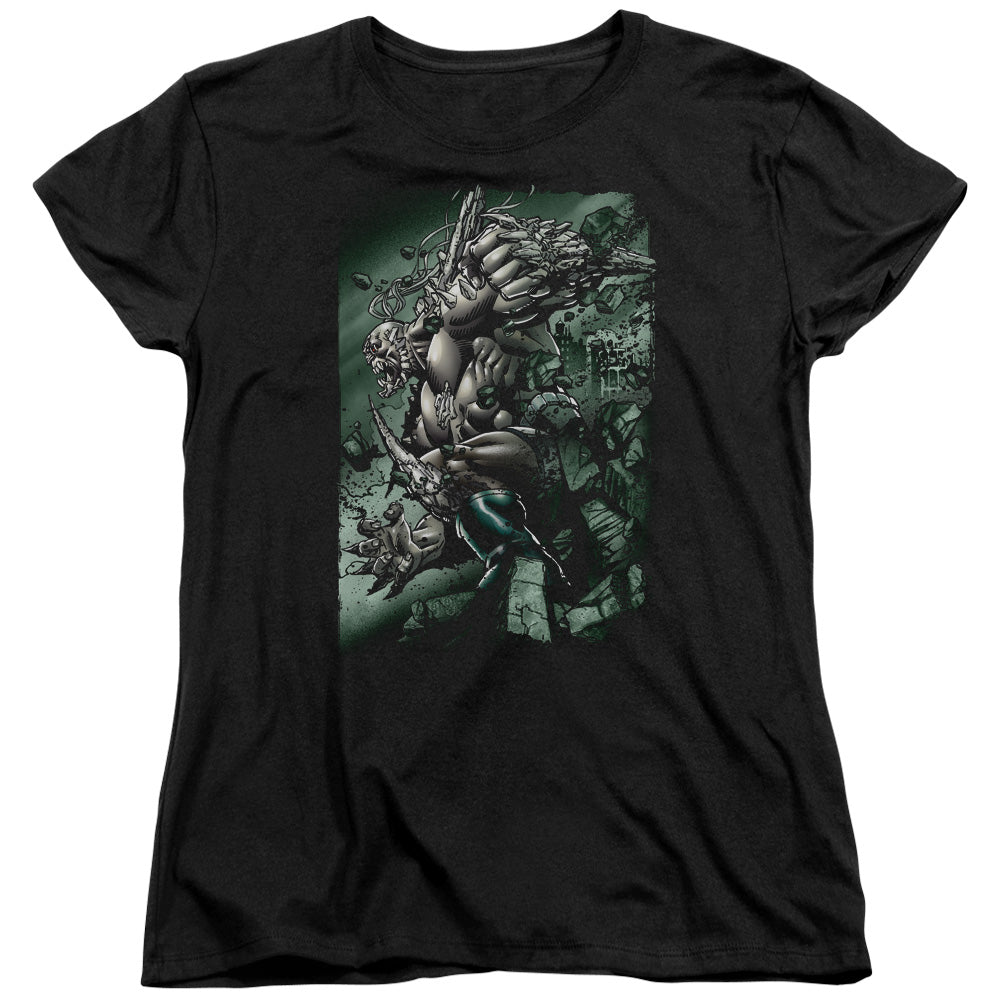 SUPERMAN DOOMSDAY DESTRUCTION - S/S WOMENS TEE - BLACK T-Shirt