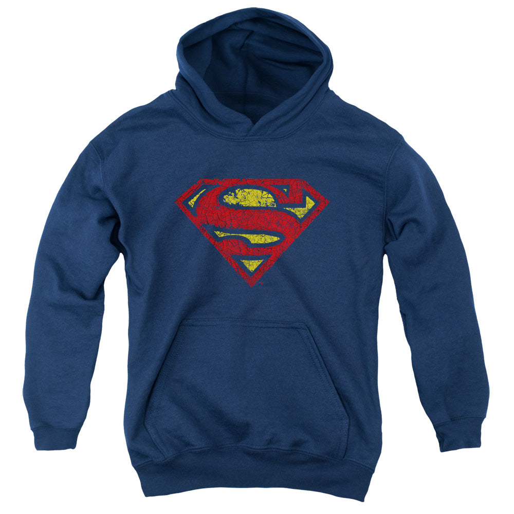 Superman - Crackle S - Youth Pull-over Hoodie - Navy