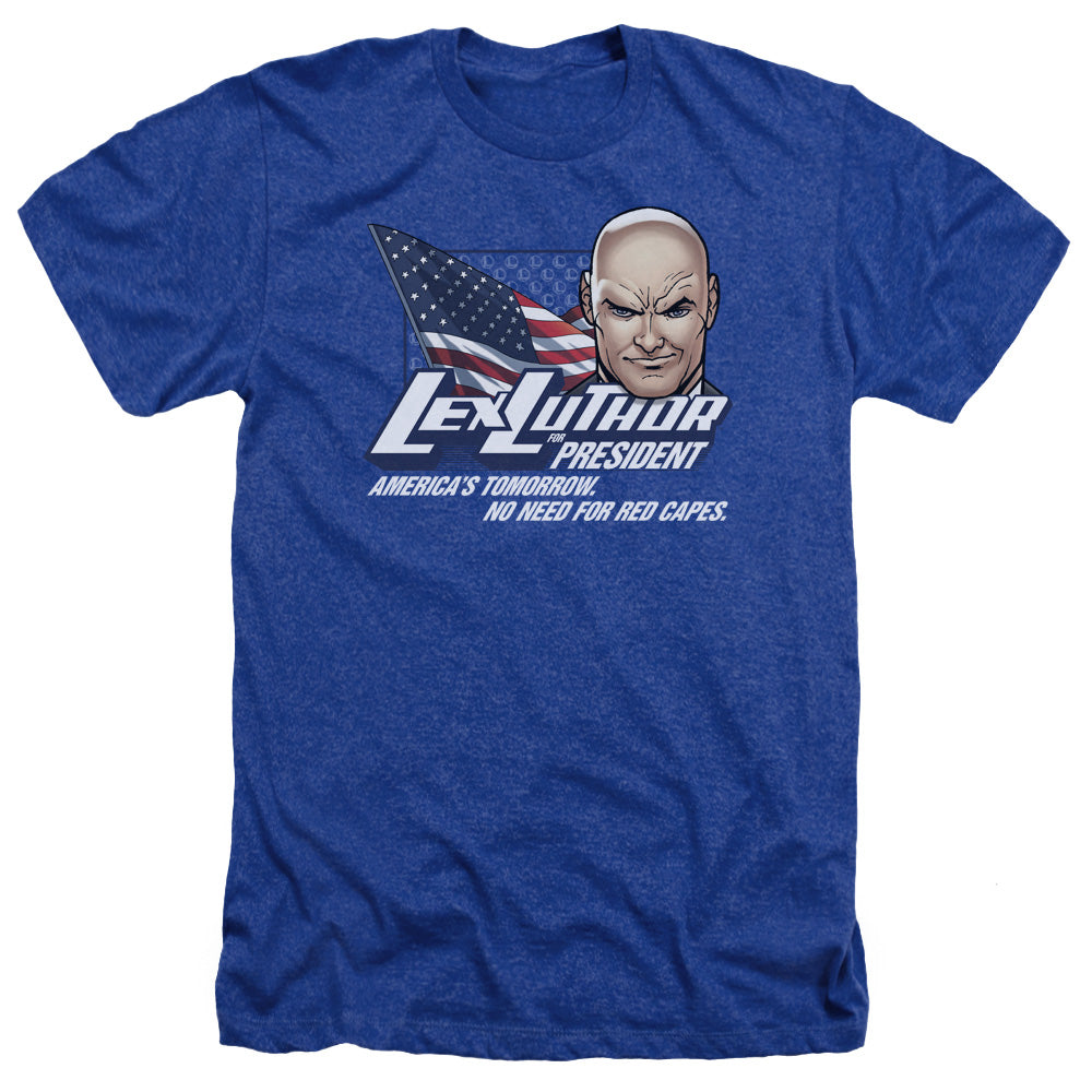Superman - Lex For President - Adult Heather - Royal Blue