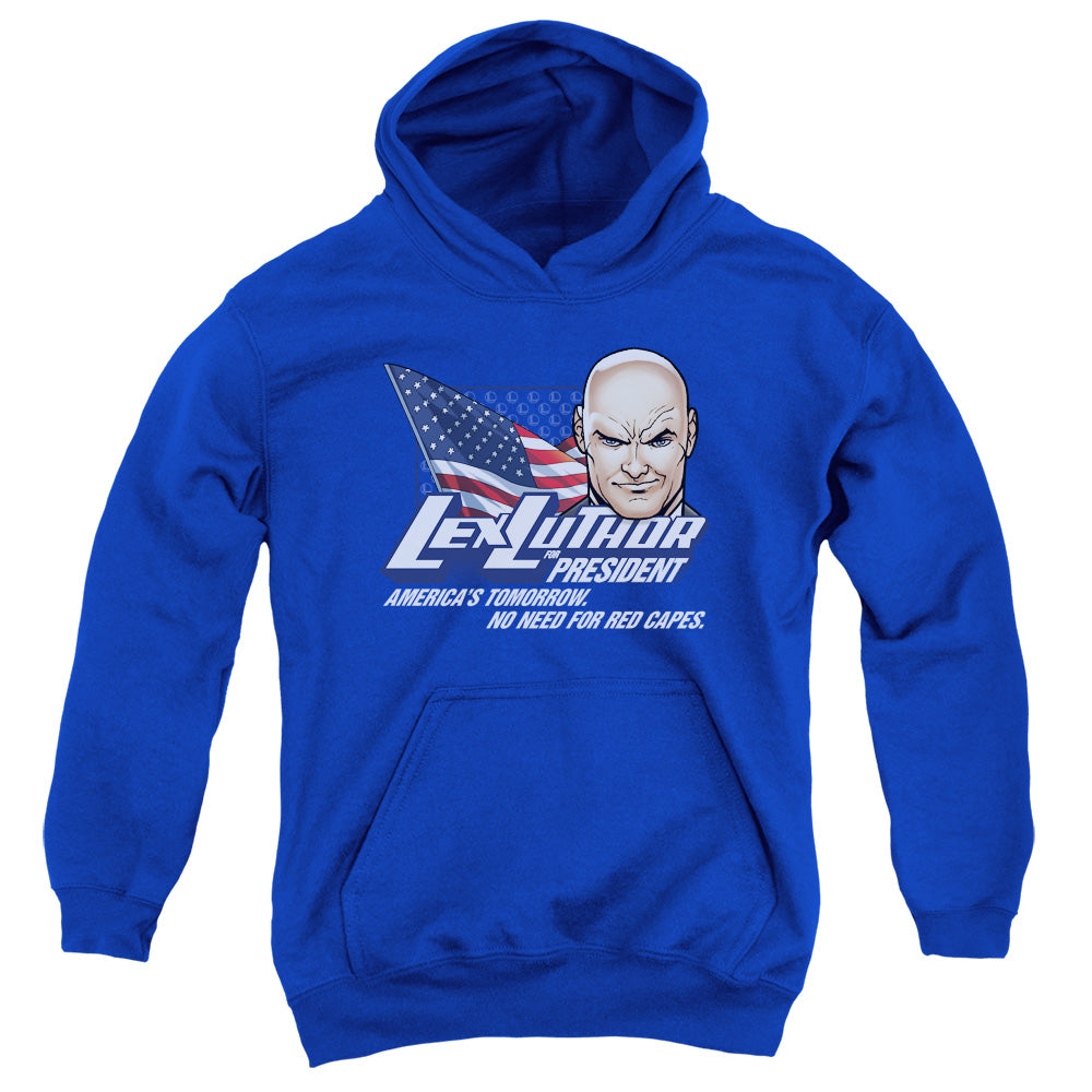Superman - Lex For President - Youth Pull-over Hoodie - Royal