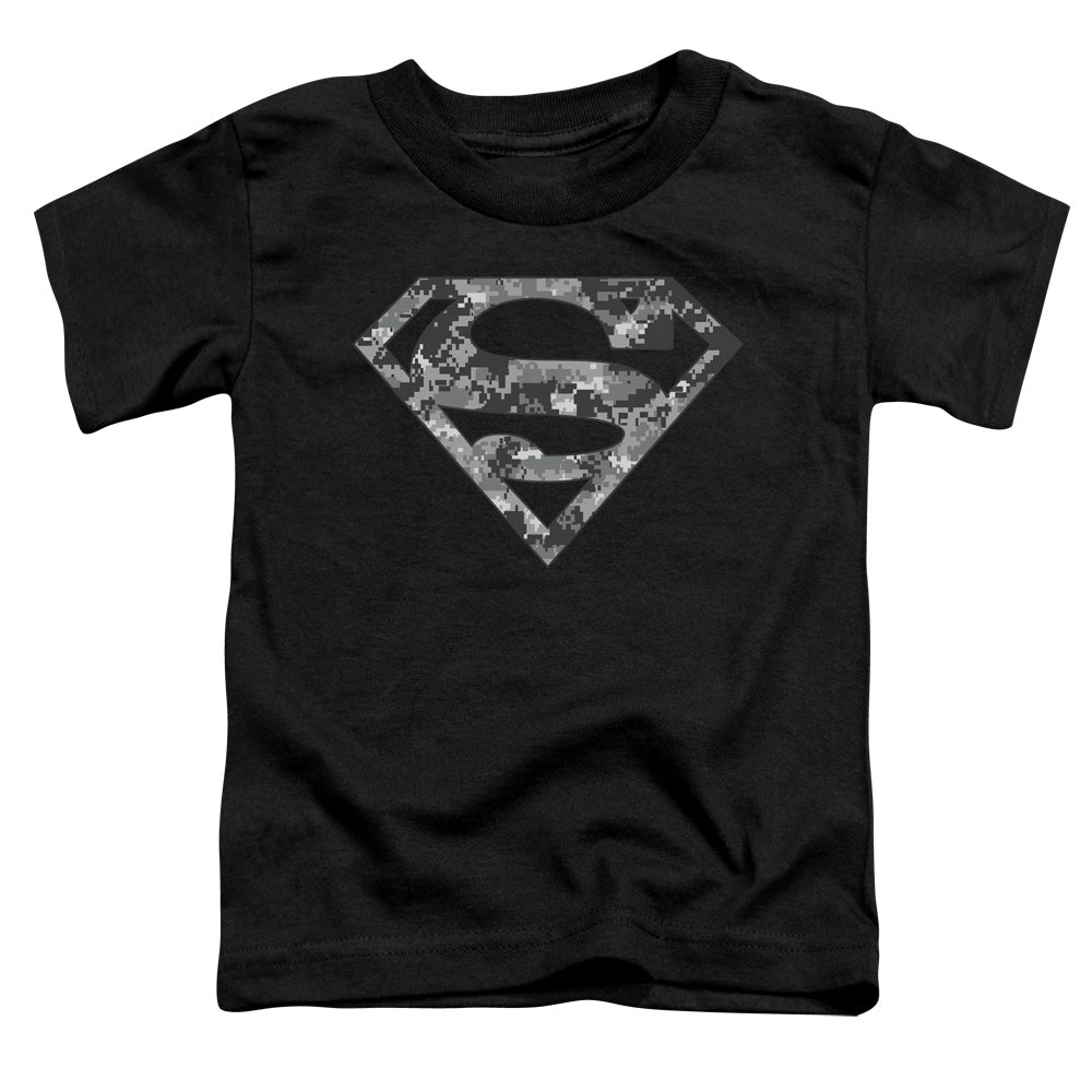 Superman - Urban Camo Shield - Short Sleeve Toddler Tee - Black T-shirt