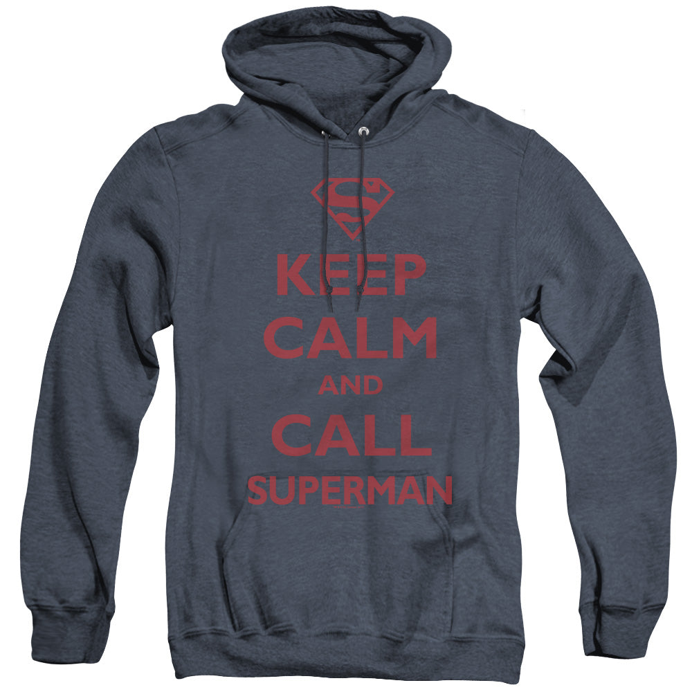 Superman - Call Superman - Adult Heather Hoodie - Navy