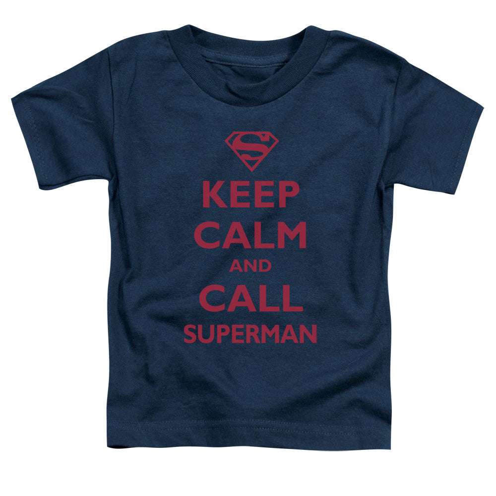 Superman - Call Superman - Short Sleeve Toddler Tee - Navy T-shirt