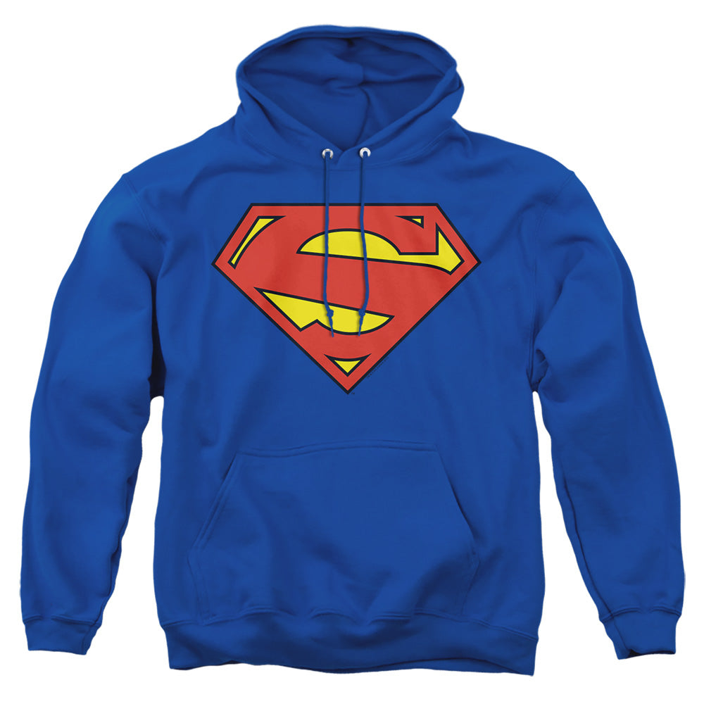 Superman - New 52 Shield - Adult Pull-over Hoodie - Royal Blue