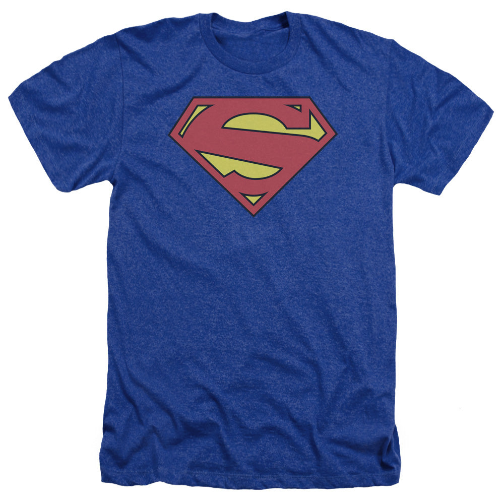 Superman - New 52 Shield - Adult Heather - Royal Blue