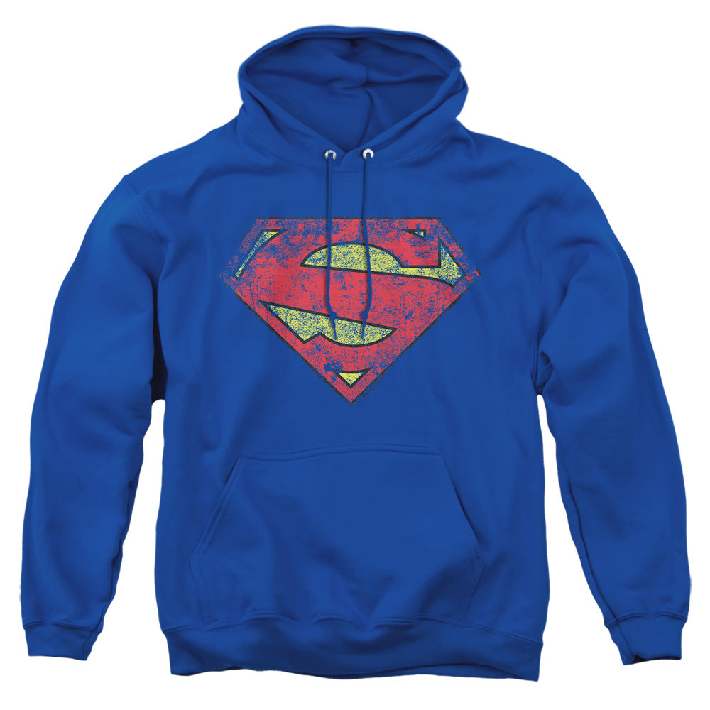 Superman - New 52 Shield - Adult Pull-over Hoodie - Royal Blue