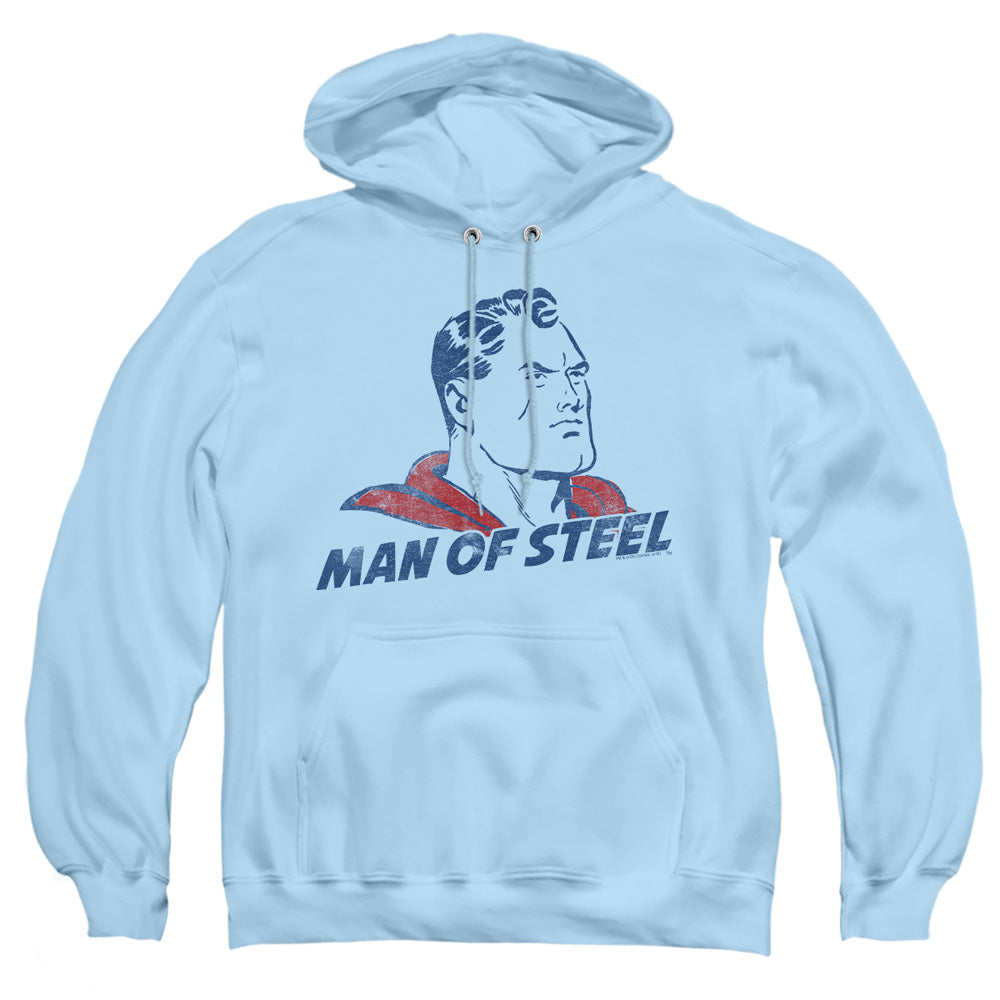 Superman - The Man - Adult Pull-over Hoodie - Light Blue