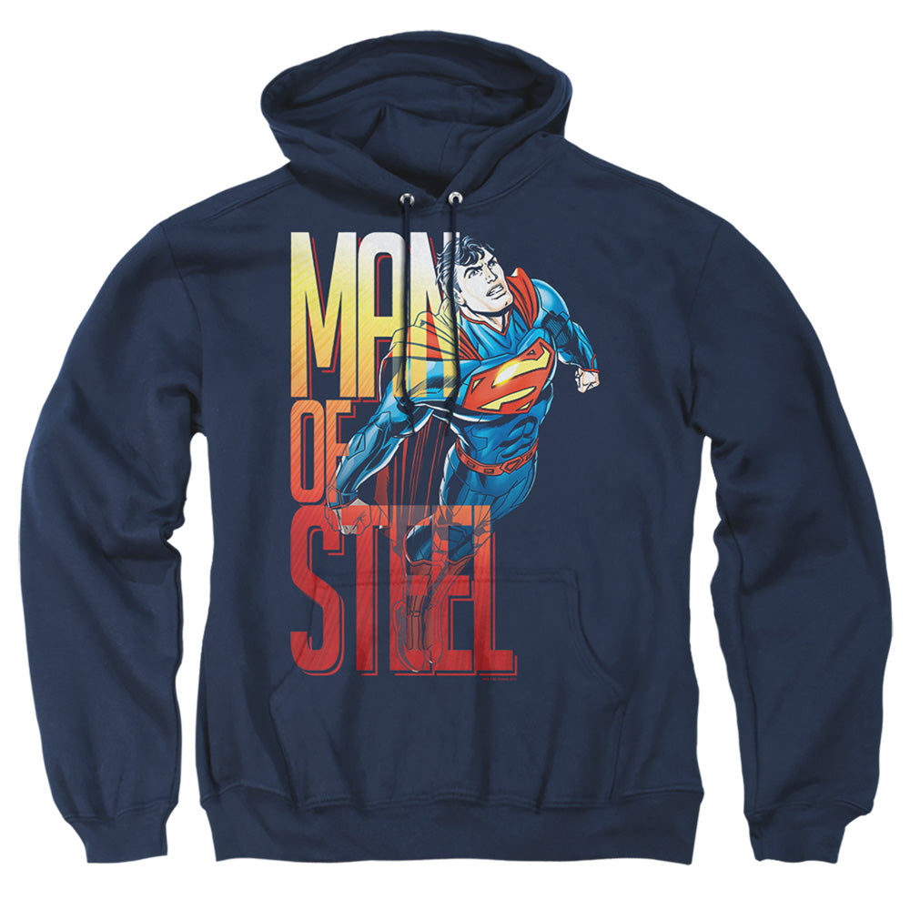 Superman - Steel Flight - Adult Pull-over Hoodie - Navy