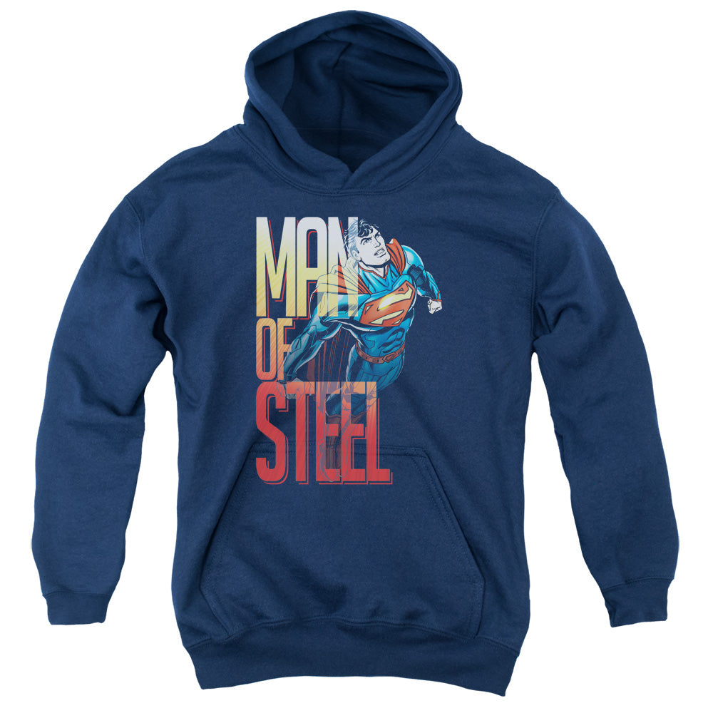Superman - Steel Flight - Youth Pull-over Hoodie - Navy