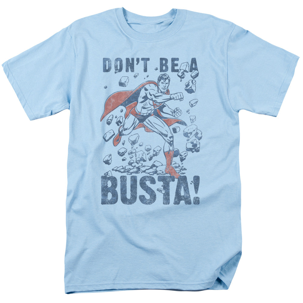 Superman - Busta - Short Sleeve Adult 18/1 - Light Blue T-shirt