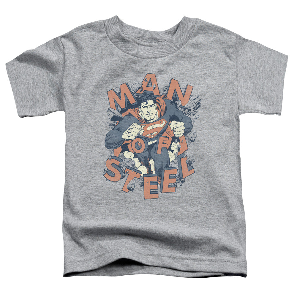 Superman - Coming Through - Short Sleeve Toddler Tee - Athletic Heather T-shirt