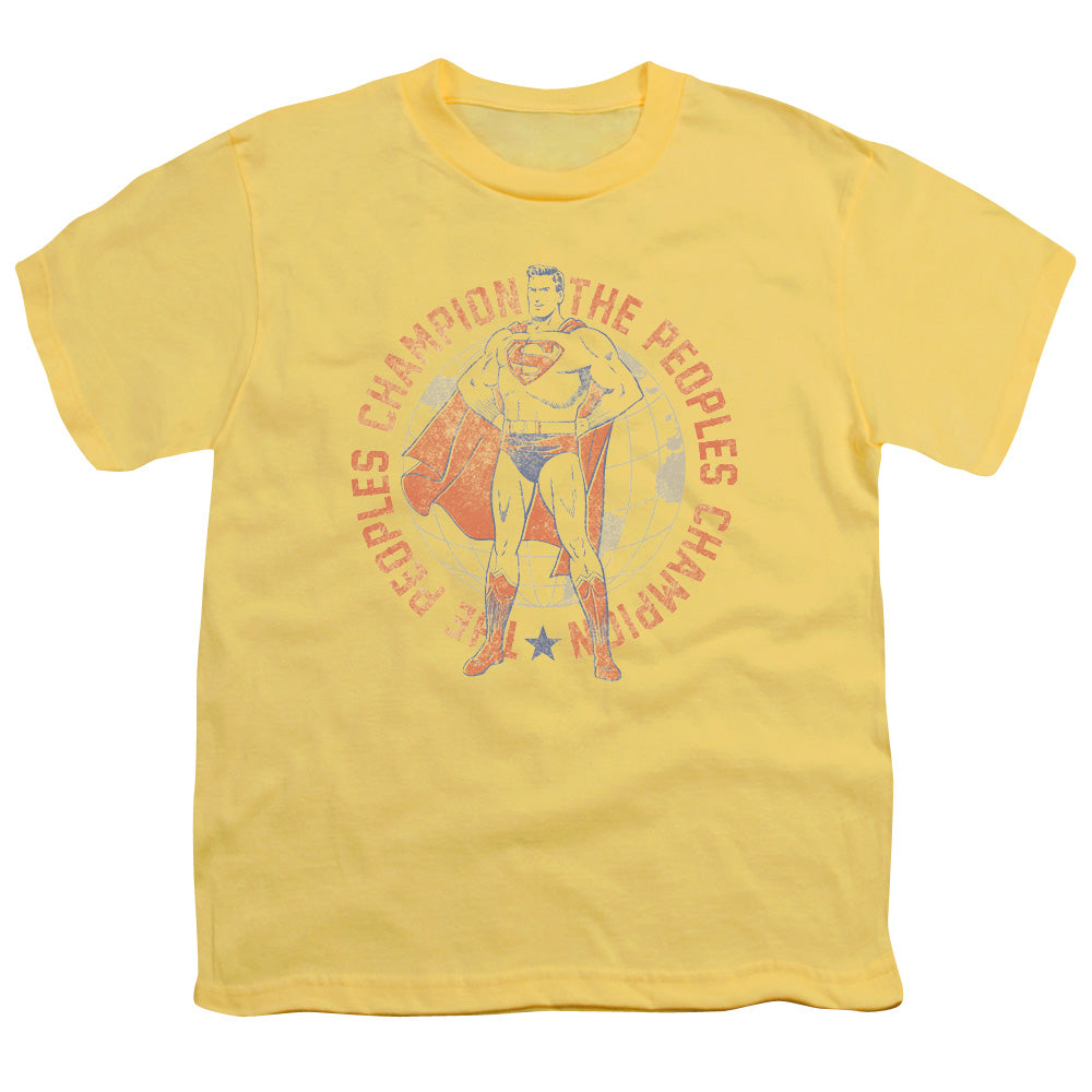 Superman - Peoples Champion - Short Sleeve Youth 18/1 - Banana T-shirt