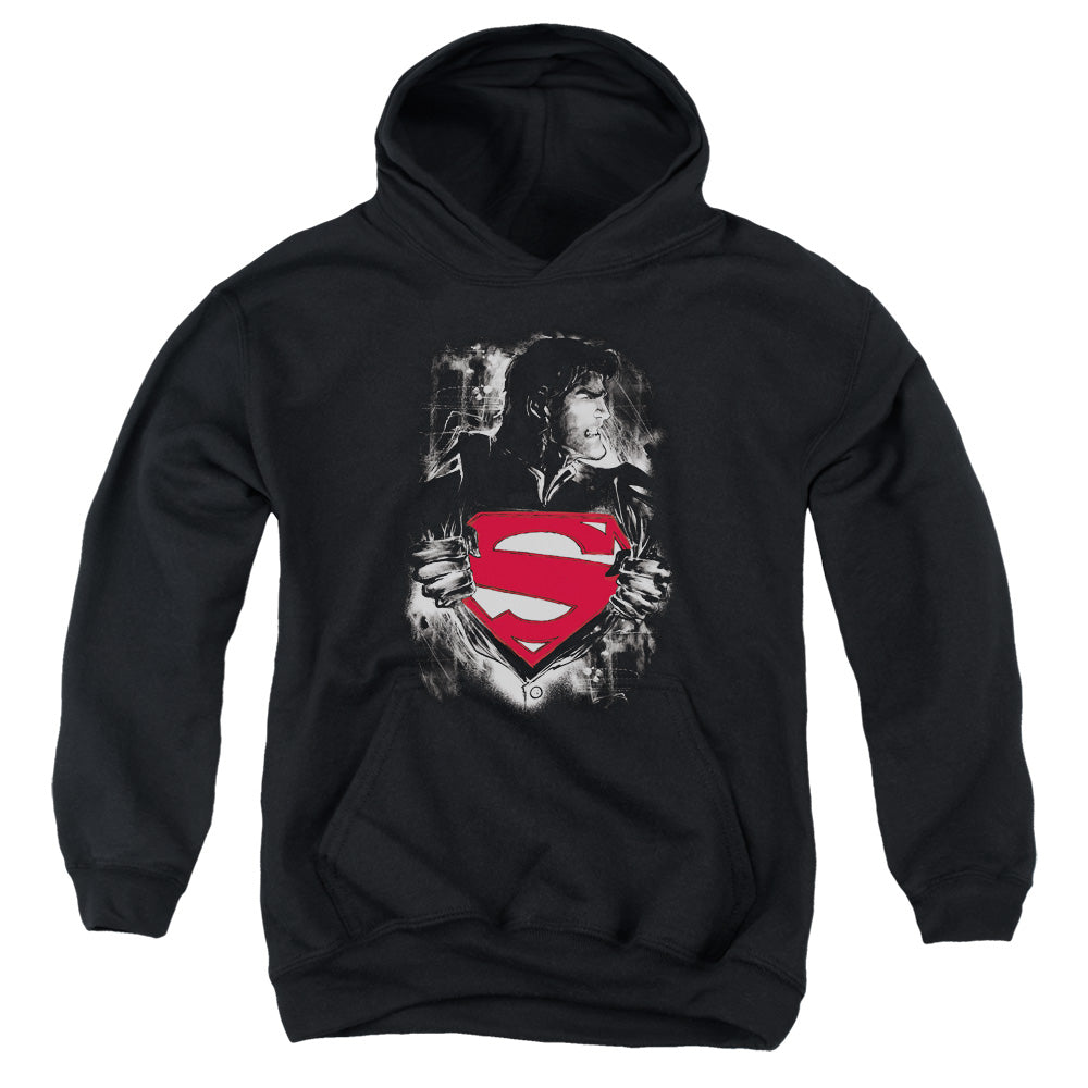 Superman - Darkest Hour - Youth Pull-over Hoodie - Black
