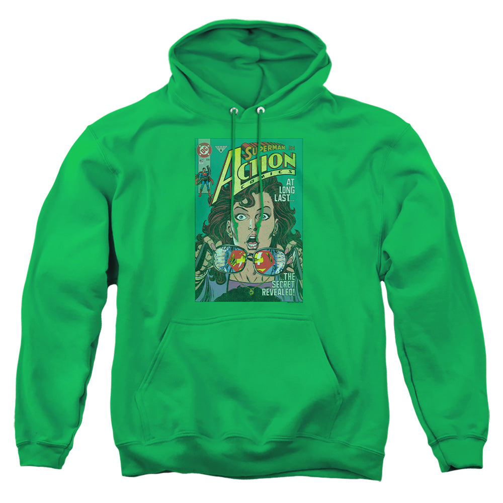 Superman - Secret Revealved - Adult Pull-over Hoodie - Kelly Green