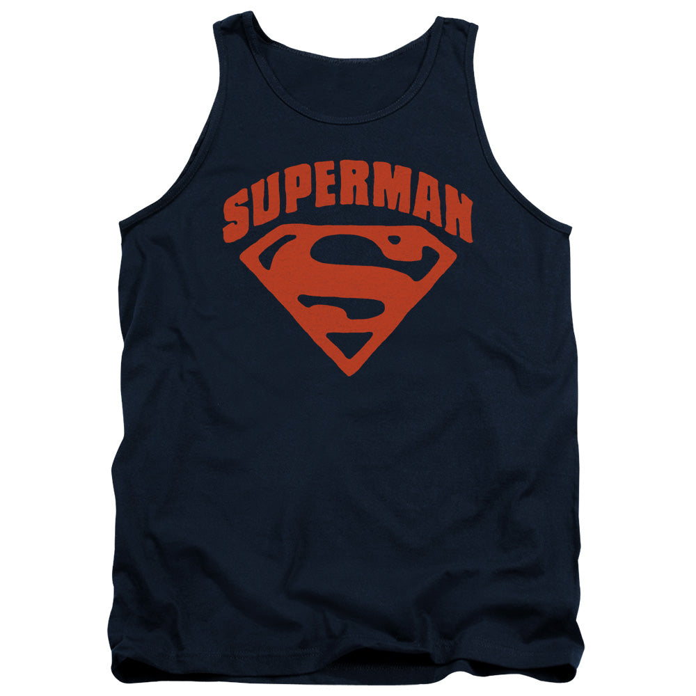 Superman - Super Shield - Adult Tank - Navy